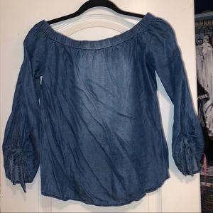 Off the shoulder denim top